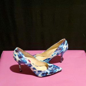 Floral Blue and White Pumps by Nine West